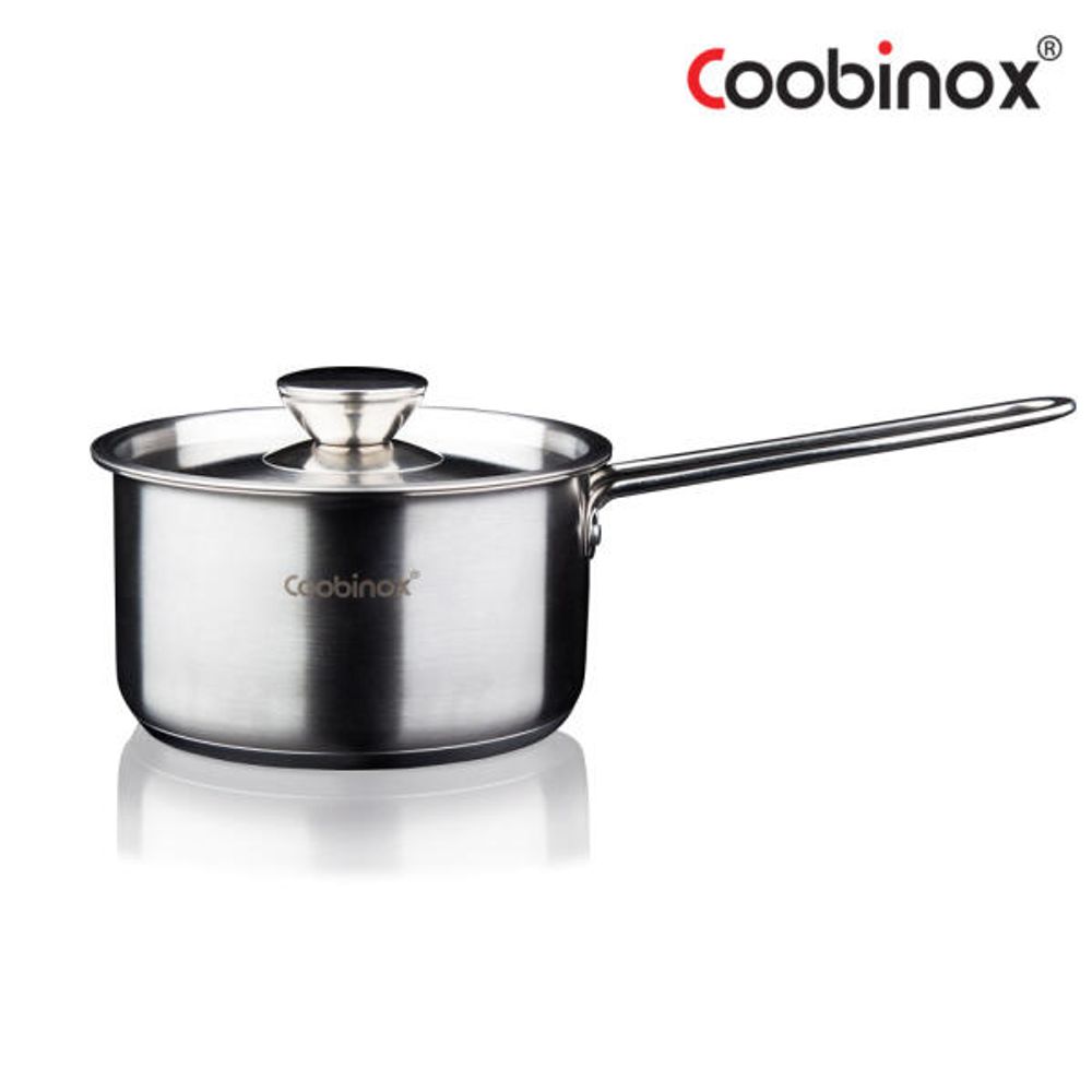 Coobinox® Baron Full Stainless Steel Saucepan Single Handle 18cm(CO-12-01) 3-Ply Capsule Base Induction Compatible Kitchenware